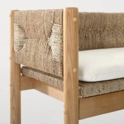Elden Wood Bench With Woven Back And Loose Cushion Seat - Threshold™ Designed With Studio McGee 5 Elden Wood Bench With Woven Back And Loose Cushion Seat - Threshold™ Designed With Studio McGee -Threshold Furnish Shop GUEST 80c860d6 fb10 4439 978d 5bcb29b2d57b