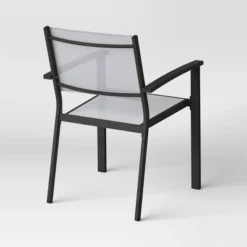 2pc Ryegate Weathered Teak Sling Outdoor Patio Dining Chairs Arm Chairs Gray - Threshold™ -Threshold Furnish Shop GUEST 84955e75 3ec0 44c5 927e db67c16c3cae