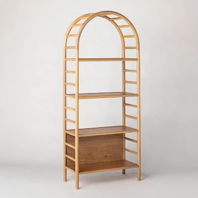 72" Holladay Curved Wooden Bookcase - Threshold™ designed with Studio McGee 72" Holladay Curved Wooden Bookcase - Threshold™ Designed With Studio McGee -Threshold Furnish Shop GUEST 84aacca0 2437 4d03 8b04 6e3f30c27fb1