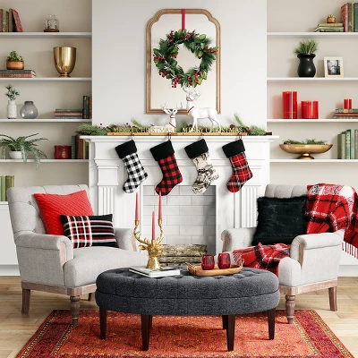 Buffalo Plaid Stool Blue - Threshold™ Buffalo Plaid Stool Blue - Threshold™ -Threshold Furnish Shop GUEST 85b36ccb d023 4ffd b2f4 7371d3b4b131