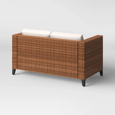 Brookfield Steel Wicker Loveseat - Light Brown - Threshold™ Brookfield Steel Wicker Loveseat - Light Brown - Threshold™ -Threshold Furnish Shop GUEST 89cfd654 7349 4873 8e2b c4b510806e85