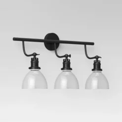 3-Light Industrial Glass Chandelier Matte Black - Threshold™ -Threshold Furnish Shop GUEST 8b477e9e 13f3 4457 9408 199e4130df5e