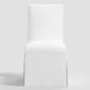 Samy Skirted Slipcover Dining Chair Twill White - Threshold™