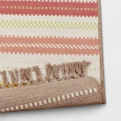 7' X 10' Textural Stripe Woven Outdoor Rug Pink - Threshold™ -Threshold Furnish Shop GUEST 8cfd2fd5 5bd5 4e16 9c2a c386fdabfe2f