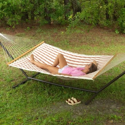 13' Pillowtop Outdoor Fabric Hammock with Spreader Bar Striped - Threshold™ 13' Pillowtop Outdoor Fabric Hammock With Spreader Bar Striped - Threshold™ -Threshold Furnish Shop GUEST 8fdd4ff6 8406 4c99 a8b1 7f6b2a9204f2