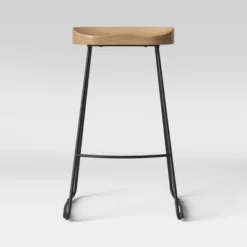 Hull Low Back Barstool Wood/Metal - Threshold™ -Threshold Furnish Shop GUEST 94c2a590 54b9 4e8d 8e3a 2a073684c565