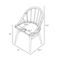 2pk Adwolf Rounded Spindle Dining Chairs Black - Threshold™ -Threshold Furnish Shop GUEST 9717f7b7 7377 4009 b5b2 b90142c847de