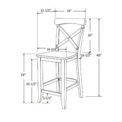 24" Litchfield X-Back Counter Height Barstool - Threshold™ -Threshold Furnish Shop GUEST 99407a70 41f2 4da8 bc4b b2a1a245ab59
