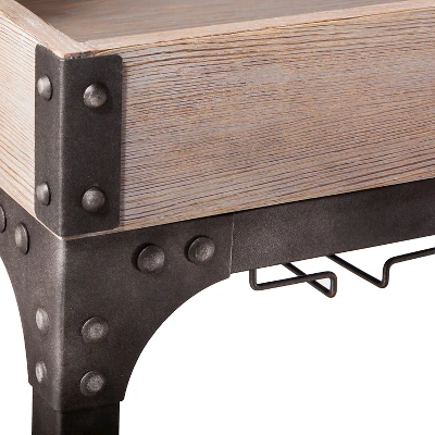 Franklin Bar Cart and Wine Rack Weathered Gray - Threshold™ Franklin Bar Cart And Wine Rack Weathered Gray - Threshold™ -Threshold Furnish Shop GUEST 999f1629 e0ab 4692 9a9e 8313a8429fea