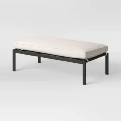 Ryegate 2pc 4' Mini Patio Daybed With Ottoman Weathered Teak - Threshold™ -Threshold Furnish Shop GUEST 9c5dc5eb c01a 48d7 92cd b0baa9bb564c