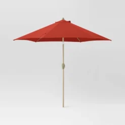 9'x9' Market Patio Umbrella - Light Wood Pole - Threshold™ -Threshold Furnish Shop GUEST 9db5dec2 e939 4b4f 952d 58f53d61f0ef