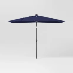 10'x6' Rectangular Solar Market Patio Umbrella - Black Pole - Threshold™ -Threshold Furnish Shop GUEST 9f5015ed 9b81 4588 8ca4 f7b1151ddc5c