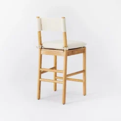 Emery Wood Counter Height Barstool With Upholstered Seat And Sling Back Natural - Threshold™ Designed With Studio McGee -Threshold Furnish Shop GUEST 9f7f5d4d d259 4ec6 a838 71315204c3fa