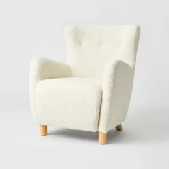 Kessler Wingback Faux Sherling Accent Chair Cream - Threshold™ Designed With Studio McGee -Threshold Furnish Shop GUEST a09f34e6 88c9 4d02 ba31 f262090269f8