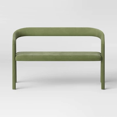 Lana Curved Back Upholstered Dining Bench Olive Green Velvet - Threshold™ Lana Curved Back Upholstered Dining Bench Olive Green Velvet - Threshold™ -Threshold Furnish Shop GUEST a0a0433f b3f3 446f a79d 38e60192197f