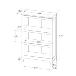 48" Carson 3 Shelf Bookcase - Threshold™ -Threshold Furnish Shop GUEST a35a203d 2822 4d50 8eed 8de12cce8680