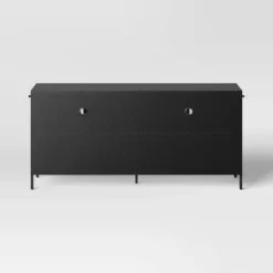 Half Glass TV Stand For TVs Up To 60" Black - Threshold™ -Threshold Furnish Shop GUEST a42819a2 9e13 4ac9 88af 1fd74a157ca8