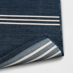 4' X 6' Outdoor Rug Stripe Navy - Threshold™ -Threshold Furnish Shop GUEST ab19d517 23bc 45b4 8cc5 5b8a54d84e93