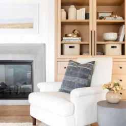 Mercer Rolled Upholstered Arm Chair With Casters Cream - Threshold™ Designed With Studio McGee -Threshold Furnish Shop GUEST ae5dadb5 a93e 4e44 a1be e214b80dc4bd