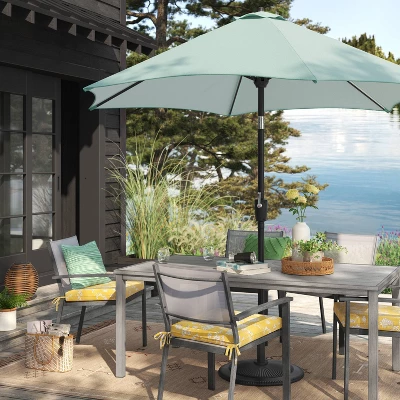 9'x9' Market Patio Umbrella - Black Pole - Threshold™ 9'x9' Market Patio Umbrella - Black Pole - Threshold™ -Threshold Furnish Shop GUEST afd81ecd 1fe3 49ef 88a5 acefec68cb8e