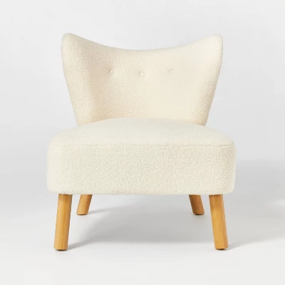 Sculpted Faux Shearling Accent Chair Cream - Threshold™ designed with Studio McGee Sculpted Faux Shearling Accent Chair Cream - Threshold™ Designed With Studio McGee -Threshold Furnish Shop GUEST b012a533 566d 47f3 98dc dbb5f9475013