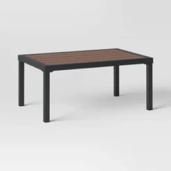 Bryant 2pc Faux Wood Patio Loveseat & Coffee Table - Gray/Natural - Threshold™ -Threshold Furnish Shop GUEST b1ce228e 4d90 41bf 8569 6b971c072569