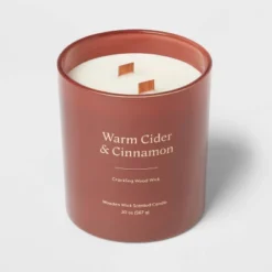 20oz Glass Woodwick Warm Cider & Cinnamon Candle - Threshold™ -Threshold Furnish Shop GUEST b7dc905f 063c 41e1 a717 5c6e568b7ff6