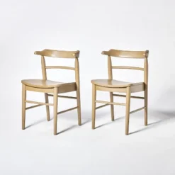 2pk Kaysville Curved Back Wood Dining Chair - Threshold™ Designed With Studio McGee -Threshold Furnish Shop GUEST b8859535 25d6 44f9 9ed4 882e7bed9037