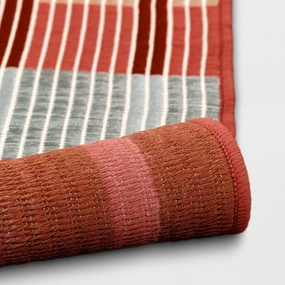 7'x10' Dashed Stripe Outdoor Rug Warm - Threshold™ 7'x10' Dashed Stripe Outdoor Rug Warm - Threshold™ -Threshold Furnish Shop GUEST b8fbbf76 f033 4c66 93bc f2e802cd60dd