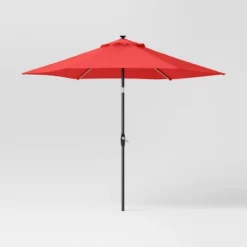 9'x9' Market Solar Patio Umbrella - Black Pole - Threshold™ -Threshold Furnish Shop GUEST ba85e5df 6421 46b1 bdf3 9dbaa9526283