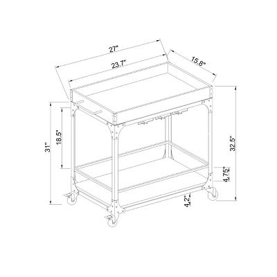 Franklin Bar Cart and Wine Rack Weathered Gray - Threshold™ Franklin Bar Cart And Wine Rack Weathered Gray - Threshold™ -Threshold Furnish Shop GUEST baddc049 bc6c 41a3 9626 2f6e9e0bb00f