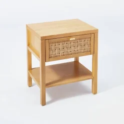 Palmdale Nightstand Woven 1 Drawer Natural - Threshold™ Designed With Studio McGee -Threshold Furnish Shop GUEST bbb49228 452f 4381 a61b dec8d16091c0