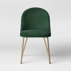 2pk Nils Brass Base Dining Chair Velvet Forest Green - Threshold™ -Threshold Furnish Shop GUEST be157b42 40e0 4a7e 9700 1206d215b51f
