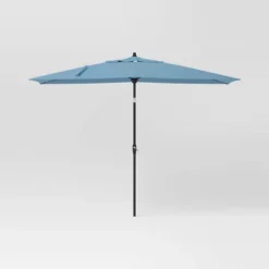 10'x6' Rectangular Market Patio Umbrella - Light Wood Pole - Threshold™ -Threshold Furnish Shop GUEST c46bc4f9 3f32 402d 915a b7c729e3726b