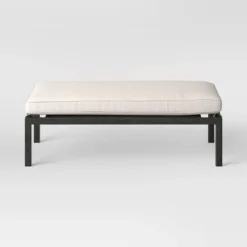 Ryegate 2pc 4' Mini Patio Daybed With Ottoman Weathered Teak - Threshold™ -Threshold Furnish Shop GUEST c54a025c 0c05 41ba a278 f43cfc523ab2