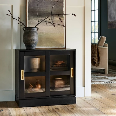 32" Promontory Sliding Glass 2 Door Cabinet - Threshold™ designed with Studio McGee 32" Promontory Sliding Glass 2 Door Cabinet - Threshold™ Designed With Studio McGee -Threshold Furnish Shop GUEST ca24324b 2cdc 4af4 aa8f 2861818d49df