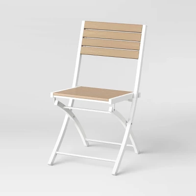 Bryant 4pk Faux Wood Folding Patio Bistro Chairs - White/Light Wood - Threshold™ Bryant 4pk Faux Wood Folding Patio Bistro Chairs - White/Light Wood - Threshold™ -Threshold Furnish Shop GUEST cda19edb 3bce 4168 b69f 51ef9599cbbd
