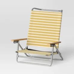 5 Position Beach Chair With Aluminum Frame & Wood Arms - Threshold™ -Threshold Furnish Shop GUEST cdd41c2e 63f3 4f46 8f01 e5634e896ecf