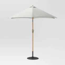 9'x9' Market Patio Umbrella - Light Wood Pole - Threshold™ -Threshold Furnish Shop GUEST d4427da4 9c2a 44bc 98d3 b83d00a8e056