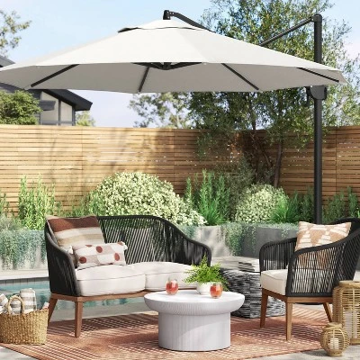11'x11' Offset Patio Umbrella Linen - Black Pole - Threshold™ 11'x11' Offset Patio Umbrella Linen - Black Pole - Threshold™ -Threshold Furnish Shop GUEST d880363e db18 4e84 bf86 f732760926c5