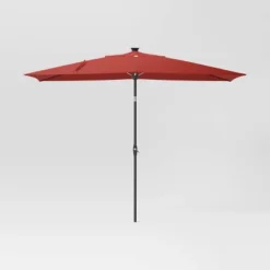 10'x6' Rectangular Solar Market Patio Umbrella - Black Pole - Threshold™ -Threshold Furnish Shop GUEST dd4e4665 468b 42bf a1cd 1873fd643d0c