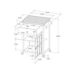 Windham Wood Top Kitchen Cart - Black - Threshold™ -Threshold Furnish Shop GUEST dea9d574 4d43 47af 9b54 441db16c8996