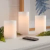 3pk 6" X 3" LED Flameless Black Wick Candles White - Threshold™ -Threshold Furnish Shop GUEST dedde2e1 2fec 40cc 8bc3 0a49e743303b