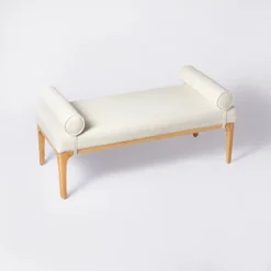 Randolph Bench With Bolster Pillows Linen - Threshold™ Designed With Studio McGee -Threshold Furnish Shop GUEST df9c0bbe 939e 489c adae 0e3b5fe3d6f7