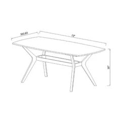 72" Emmond Mid-Century Modern Dining Table White/Brown - Threshold™ -Threshold Furnish Shop GUEST e05b55be de65 49d9 89fd a74263628b9a