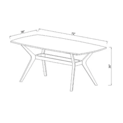 72" Emmond Mid-Century Modern Dining Table White/Brown - Threshold™ -Threshold Furnish Shop GUEST e1424134 0b89 41ec b44c 758c24e09edc