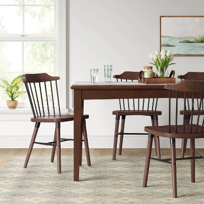 Delway Curved Back Mixed Material Dining Chair Walnut - Threshold™ Delway Curved Back Mixed Material Dining Chair Walnut - Threshold™ -Threshold Furnish Shop GUEST e9429a19 4282 4c1a 8454 c522a8092c66