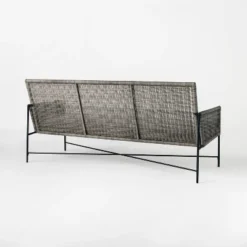 Wicker & Metal X Frame Patio Sofa - Gray - Threshold™ Designed With Studio McGee -Threshold Furnish Shop GUEST e9727c5c 7d57 4fb3 b845 7b850243113b
