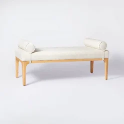 Randolph Bench With Bolster Pillows Linen - Threshold™ Designed With Studio McGee -Threshold Furnish Shop GUEST ebdd4b7b 6e57 423c 908a 14e05a7f5b15