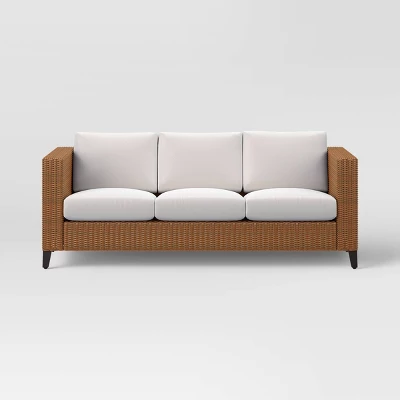 Brookfield Steel Wicker Patio Sofa - Light Brown - Threshold™ Brookfield Steel Wicker Patio Sofa - Light Brown - Threshold™ -Threshold Furnish Shop GUEST ecddb06f 73a0 4fdd 8f53 dd5afcb1901d